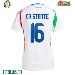 Italien Bryan Cristante #16 Bortatröja Kvinnor EM 2024 Kortärmad